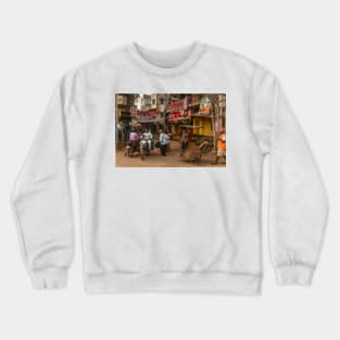 Varanasi Street Scene 01 Crewneck Sweatshirt